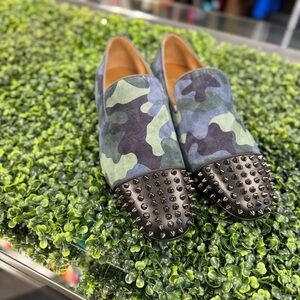 Christian Louboutin Camouflage Spiked Loafers